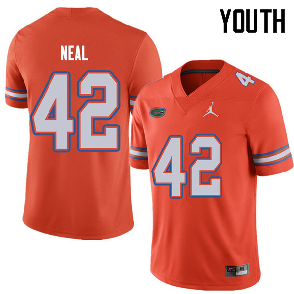 Jordan Brand Youth #42 Keanu Neal Florida Gators College Football Jerseys Sale-Orange